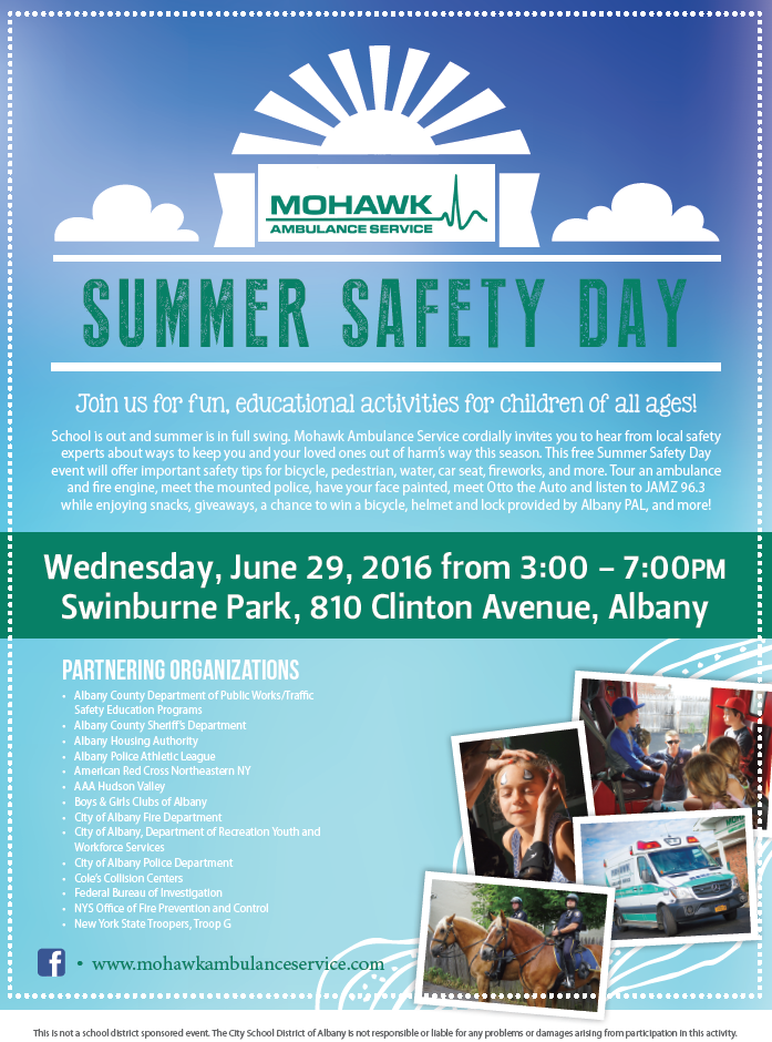 Mohawk Summer Safety Day Flyer