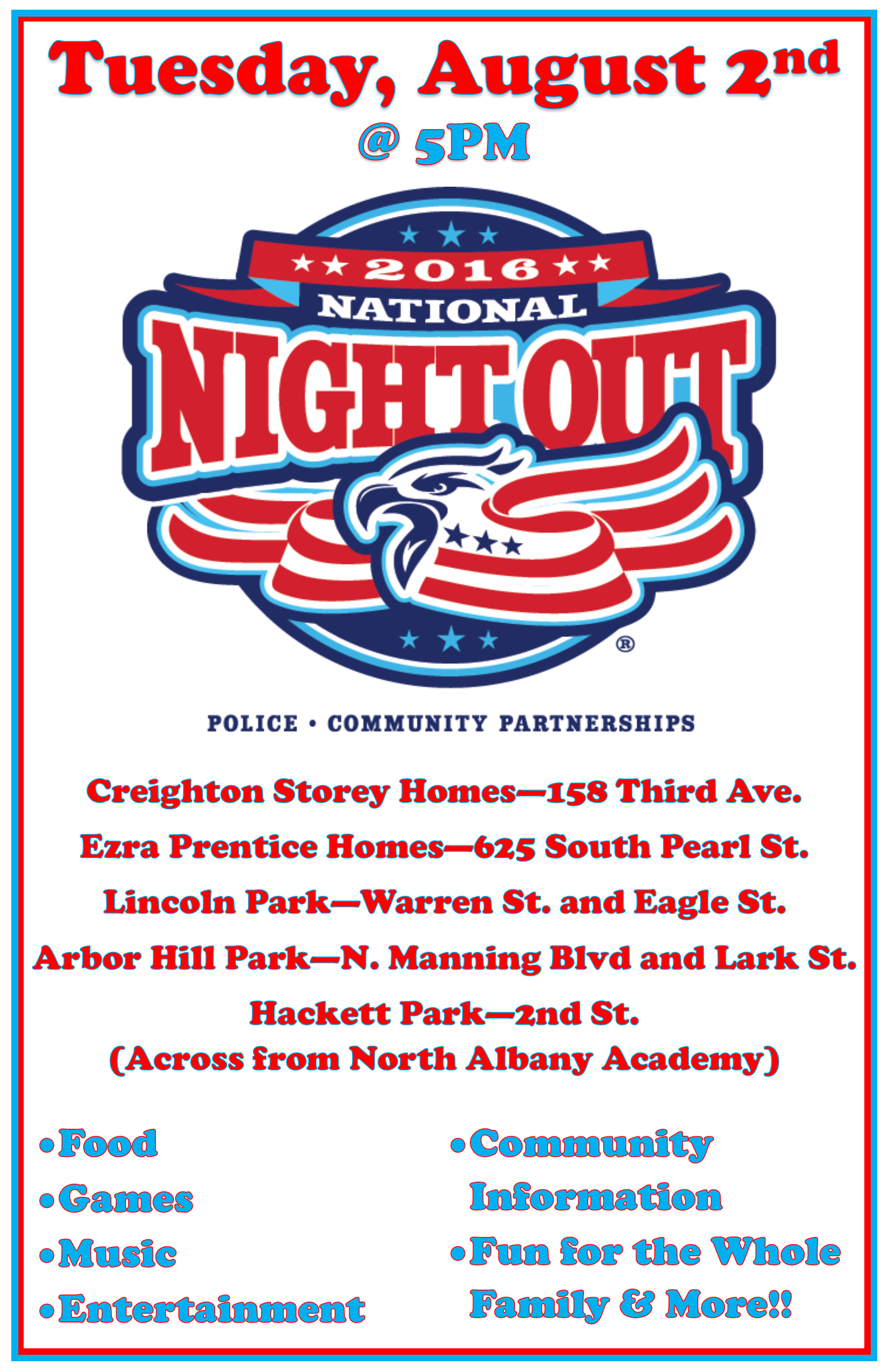 National Night Out 2016 Flyer