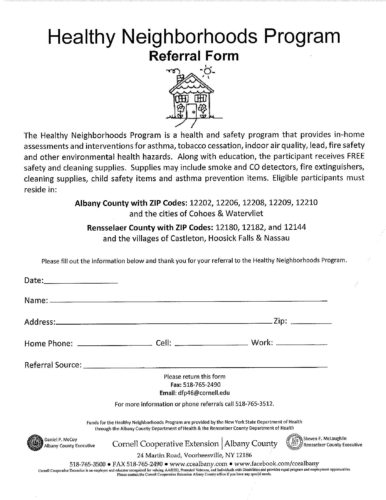 Healthy Neighborhoods Referral Form