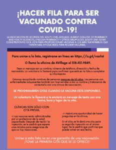 ¡HACER FILA PARA SER VACUNADO CONTRA COVID-19!