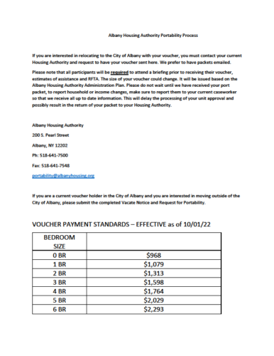 Albany Housing Authority Portability Process 1